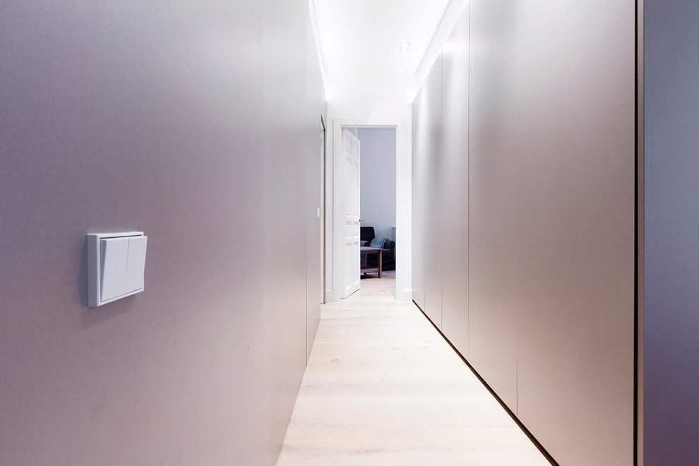 This is an example of a modern hallway in Madrid.