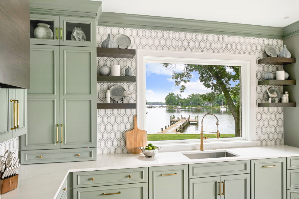 Example of a transitional kitchen design in Baltimore