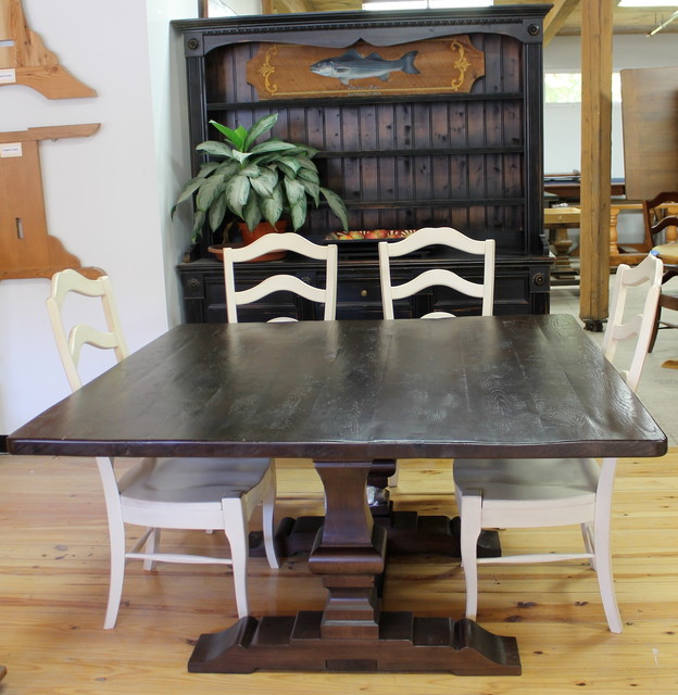 Farmhouse Kitchen Table Square rustic square trestle dining table Farmhouse Kitchen Table Square rustic square trestle dining table