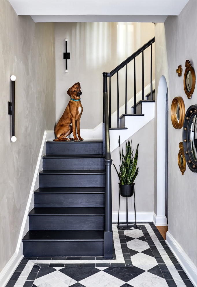 Example of a transitional staircase design in DC Metro