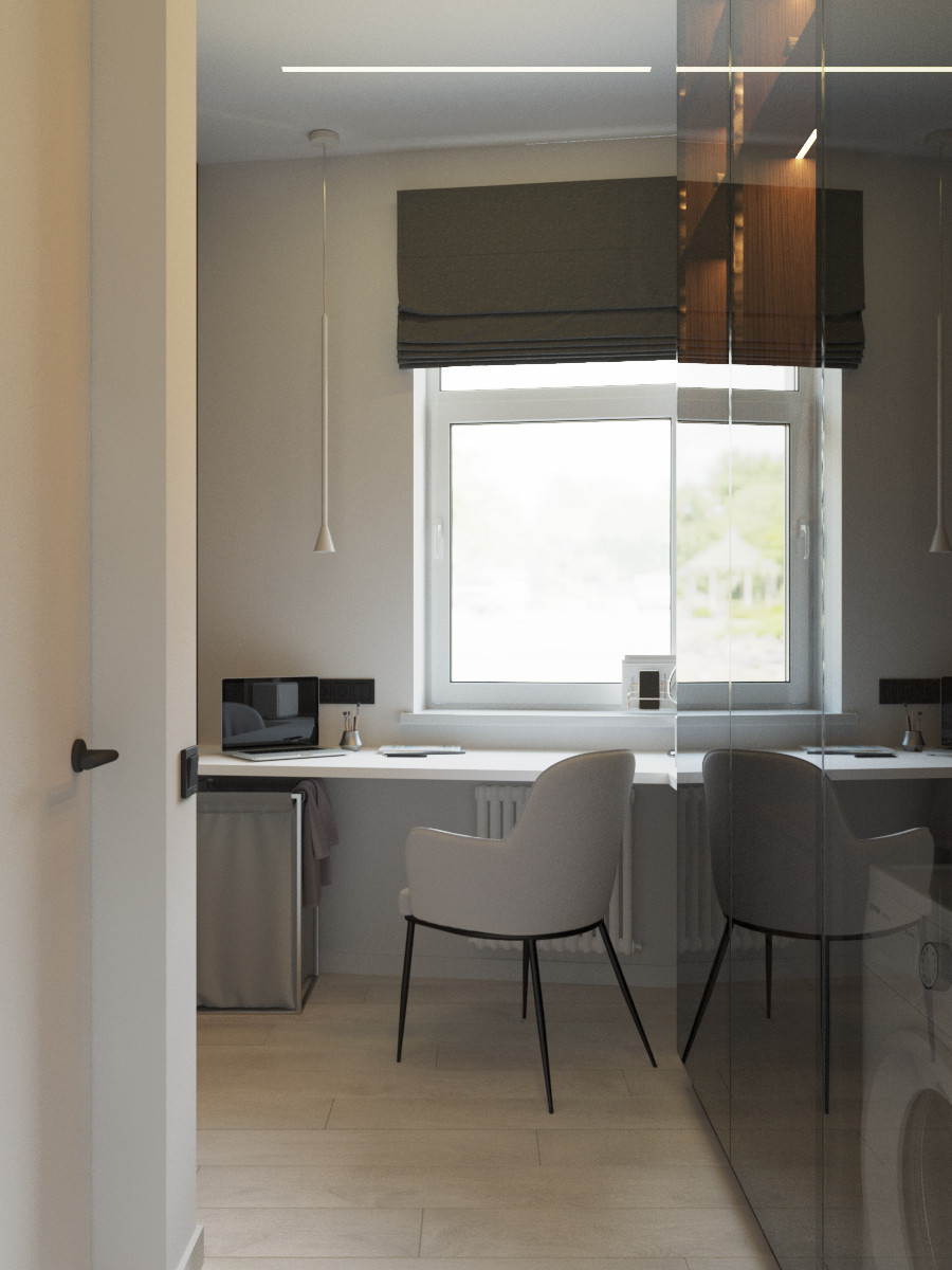 Современная квартира с видом на лес