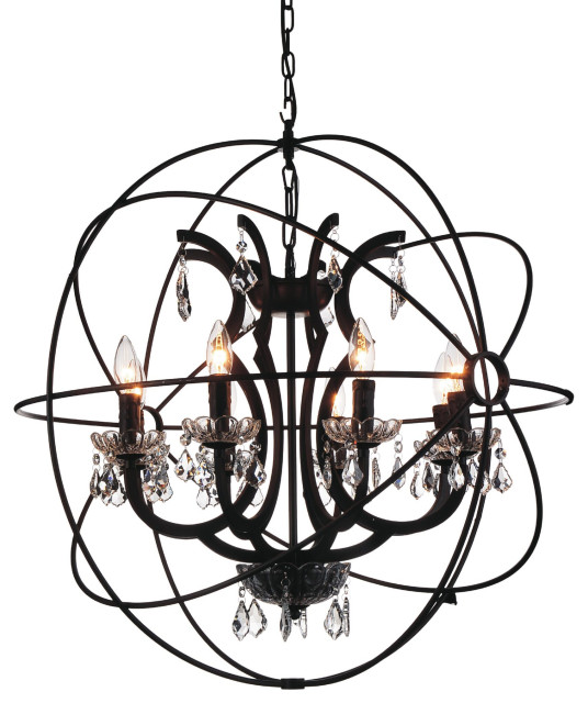 Campechia 8 Light Up Chandelier with Brown finish, 29.000 - Traditional ...