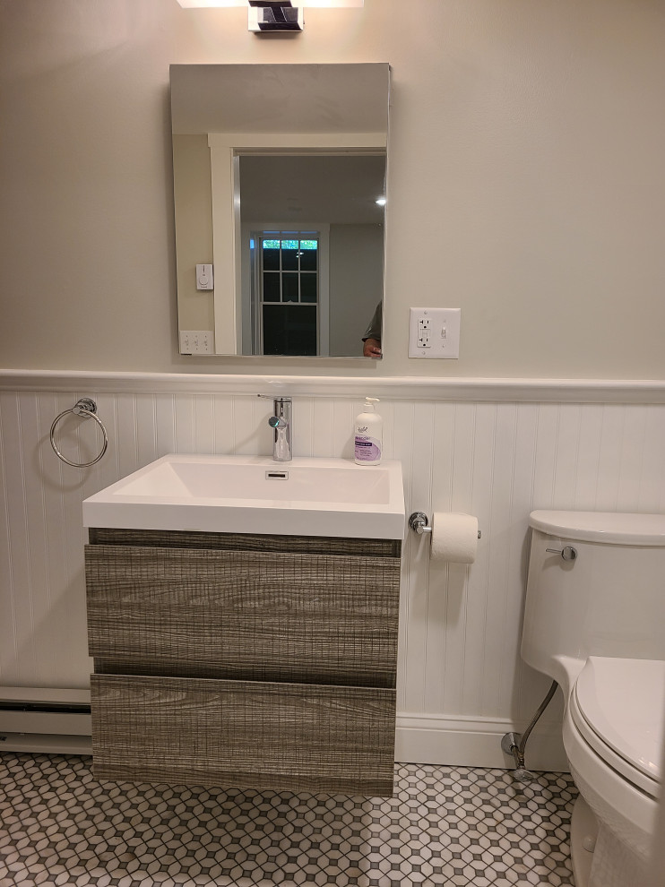 Modern Vanity Classical White Wainscoting