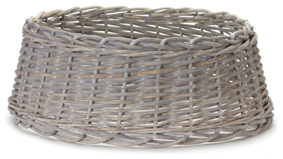 Tree Stand Basket, 2-Piece Set, 24"Dx9"H Rattan
