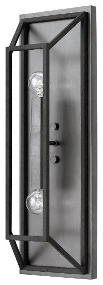 Hinkley Fulton - Two Light Wall Sconce, Aged Zinc Finish
