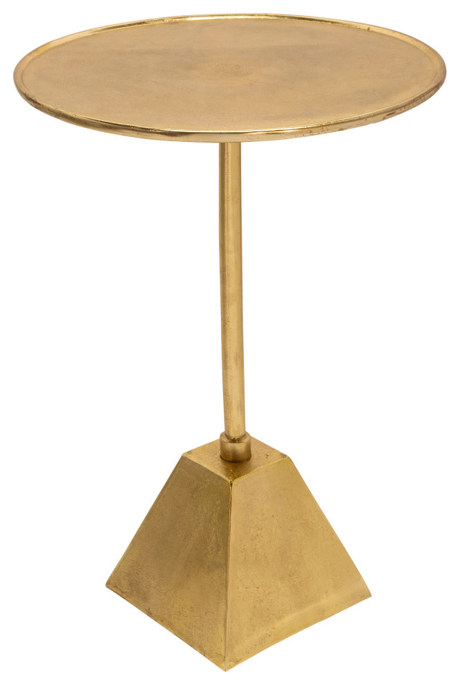 23" Metal Side Table, Gold Contemporary Side Tables And End Tables