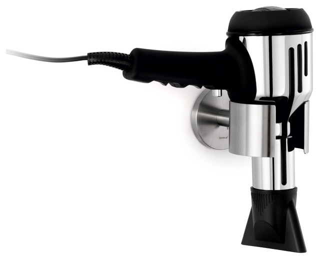 Blomus Primo Hair Dryer Holder, Matte Contemporary Bathroom