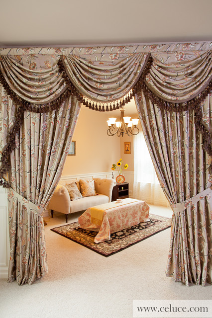 Designer Valance Curtains With Swags And Tails By Celuce Com