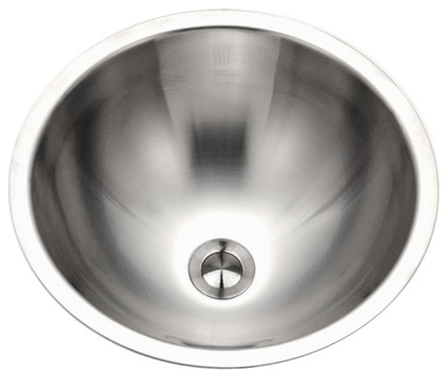 Houzer CRO-1620-1 Opus Conical Stainless Steel Lavatory Sink With Overflow