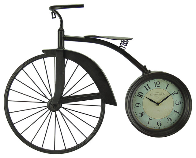 Vintage Look Penny Hing High Wheeler Bicycle Wall Clock