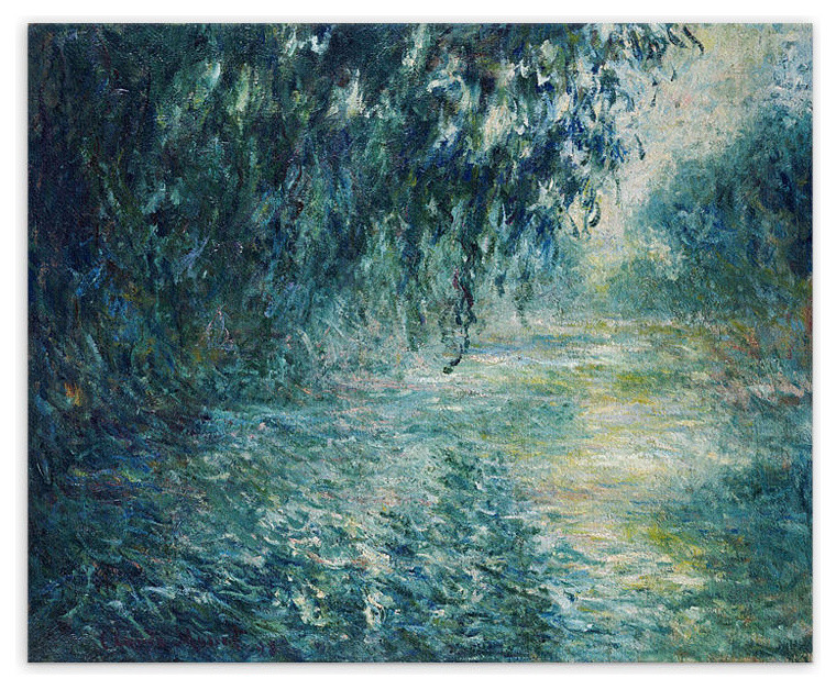Claude Monet "Morning on the Seine 1898" Canvas Print, 26"x30"