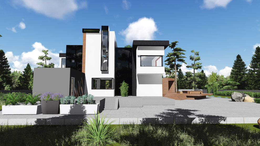 коттедж в современном стиле. Японские мотивы. (scape house)