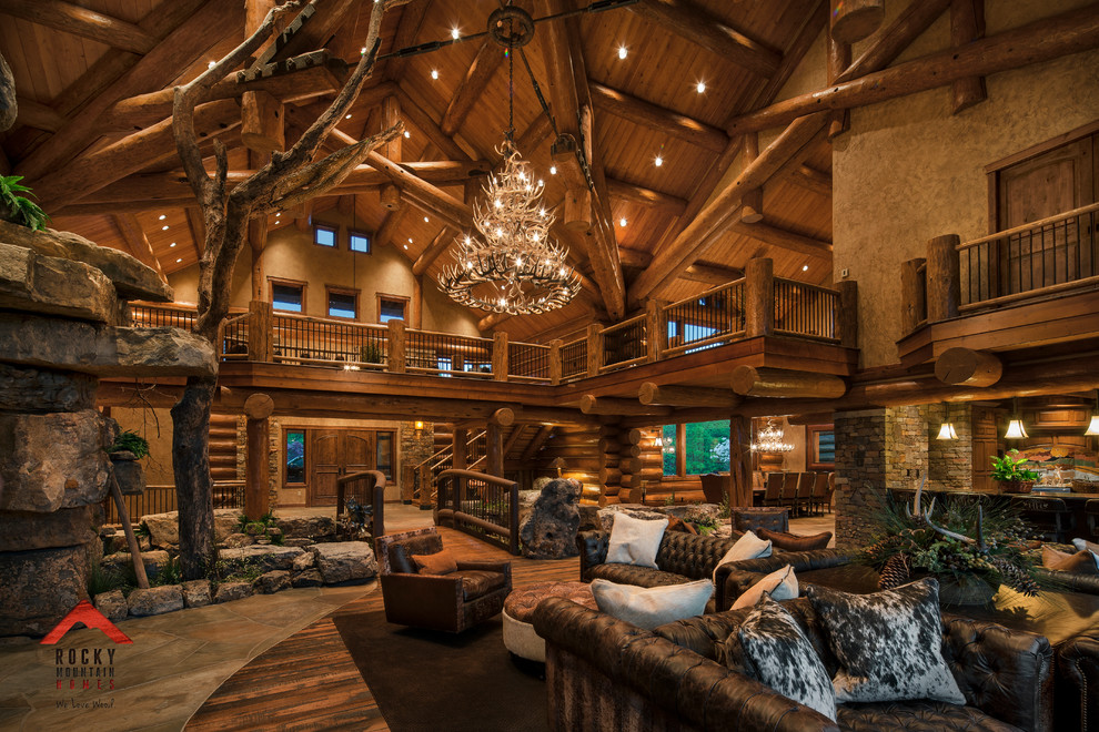 Lodge Style Living Rocky Mountain Homes Rustic Atlanta by Rocky