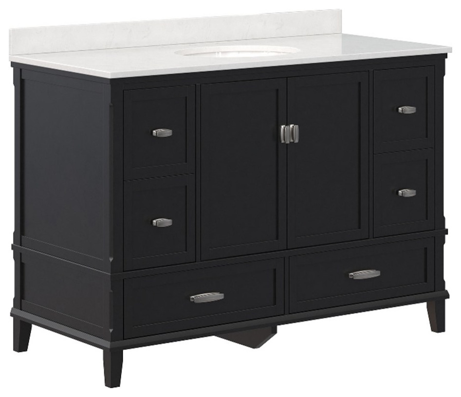 DHP Otum 48" Bathroom Vanity in Black - Transitional - Bathroom ...