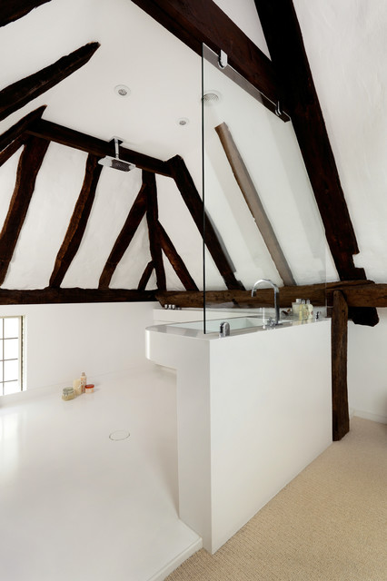 Solid Surface wet floor contemporain-salle-de-bain