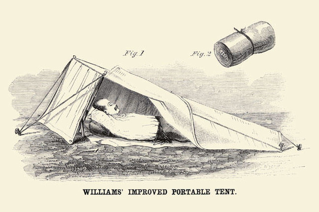 Williams Improved Portable Tent 28x42 Giclee on Canvas