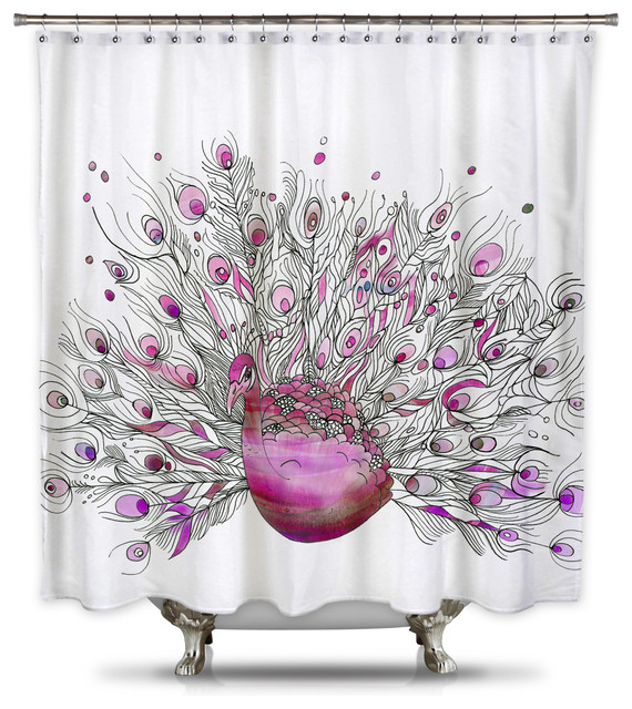 Catherine Holcombe Pink Pea Fabric, Are Shower Curtains Standard Size