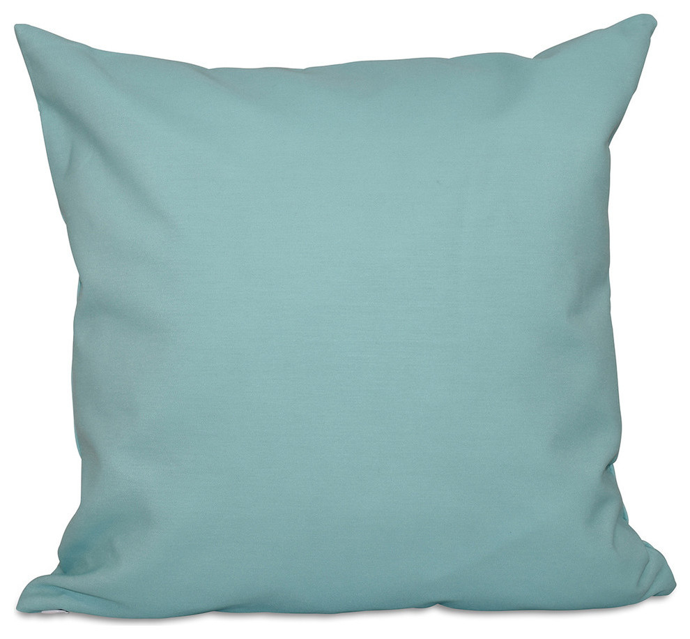 Solid Decorative Pillow, Ocean, 18"x18"