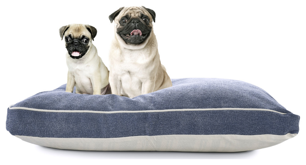 Stonewash Pillow Pet Bed with Removable Cover, 24" x 36" x 3