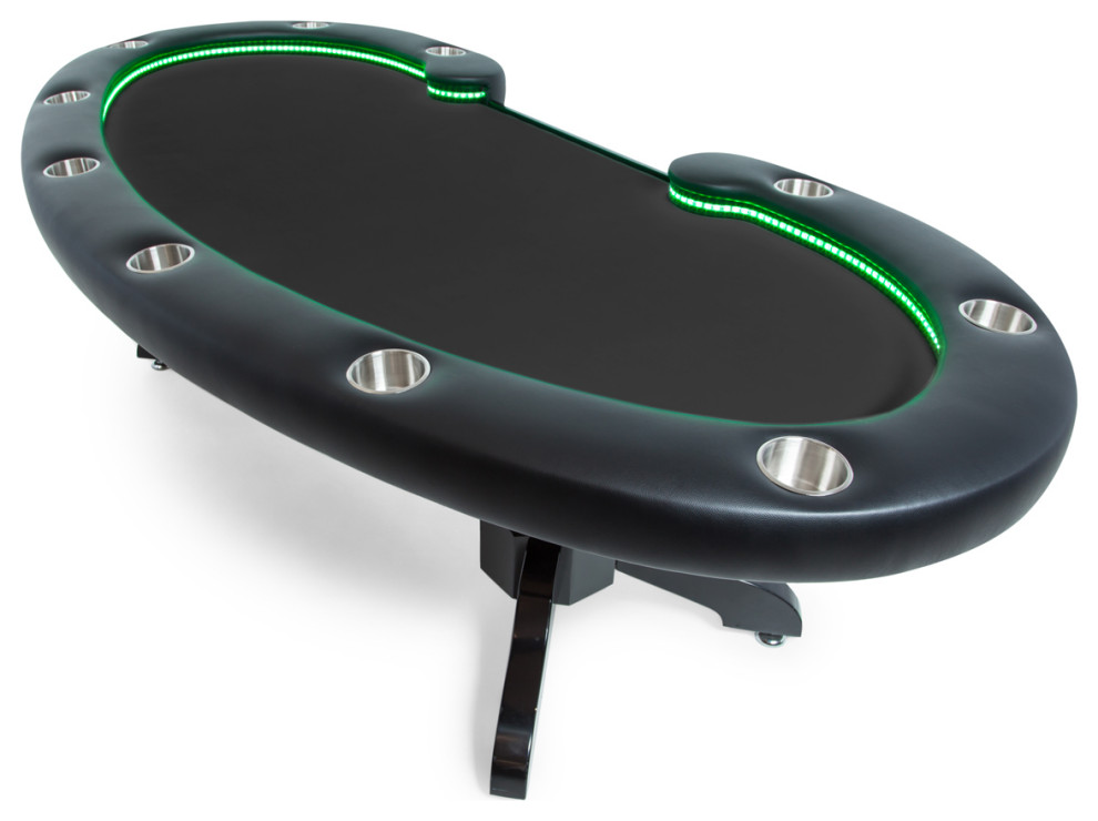 Lumen HD Poker Table, Black, Felt, Table Transitional Game Tables