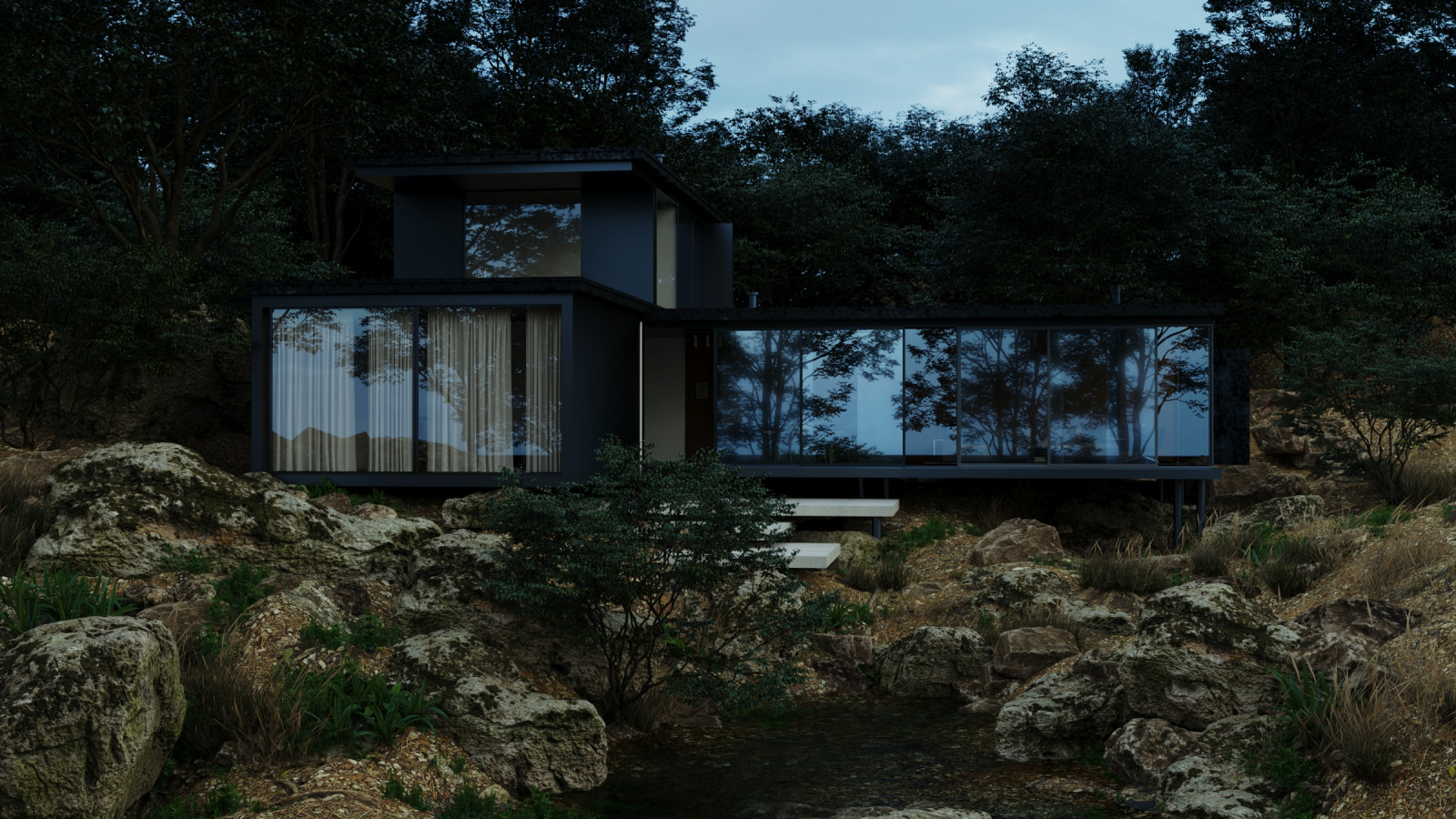 Дом на склоне