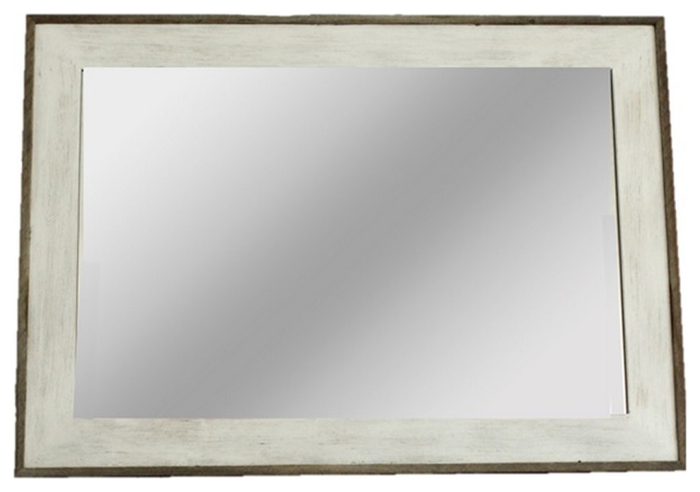 Glacier White Mirror, With Raised Outside Edge, 22"x26"