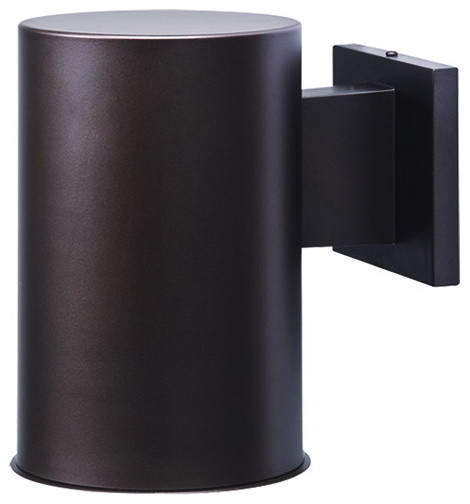 Outdoor Cylinder Wall Mount Bronze Down Light Contemporary Outdoor Cylinder Wall Mount Bronze Down Light