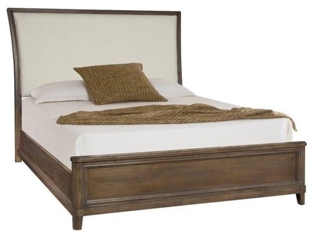 Beaumont Lane California King Wood Upholstered Sleigh Bed Beaumont Lane California King Wood Upholstered Sleigh Bed Transitional Beds By Homesquare