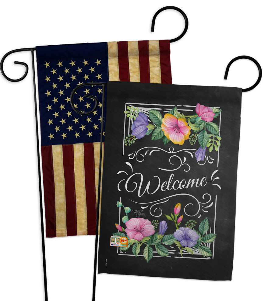 Welcome Blooming Inspirational Sweet Home Garden Flags Pack - Modern ...