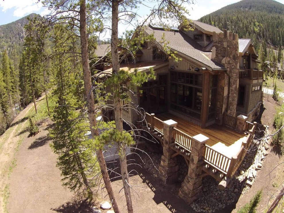 Deck - rustic deck idea in Denver