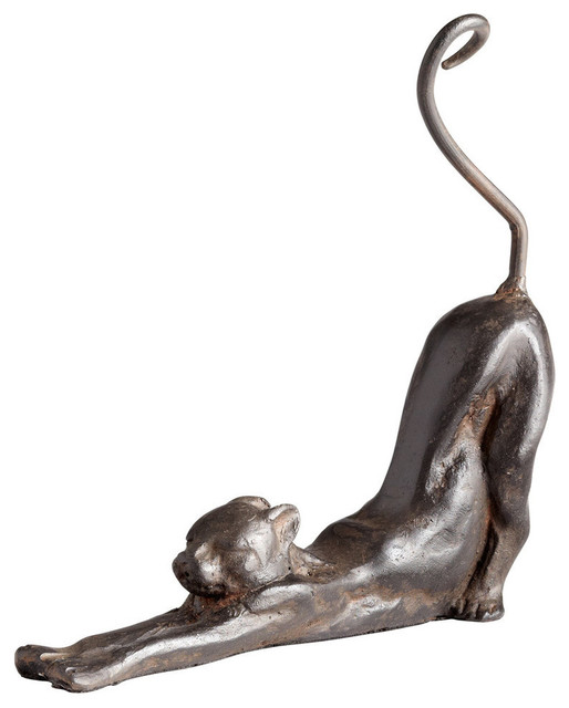 Up-Cat Sculpture in Rustic