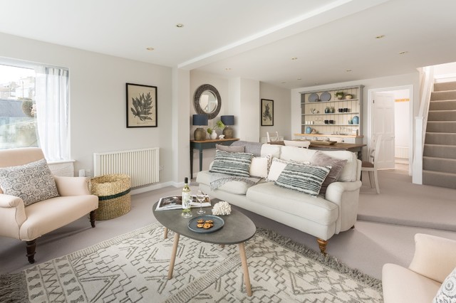 Grey Carpet Living Room Ideas Houzz Uk, What Colour Rug Goes With Grey Carpet