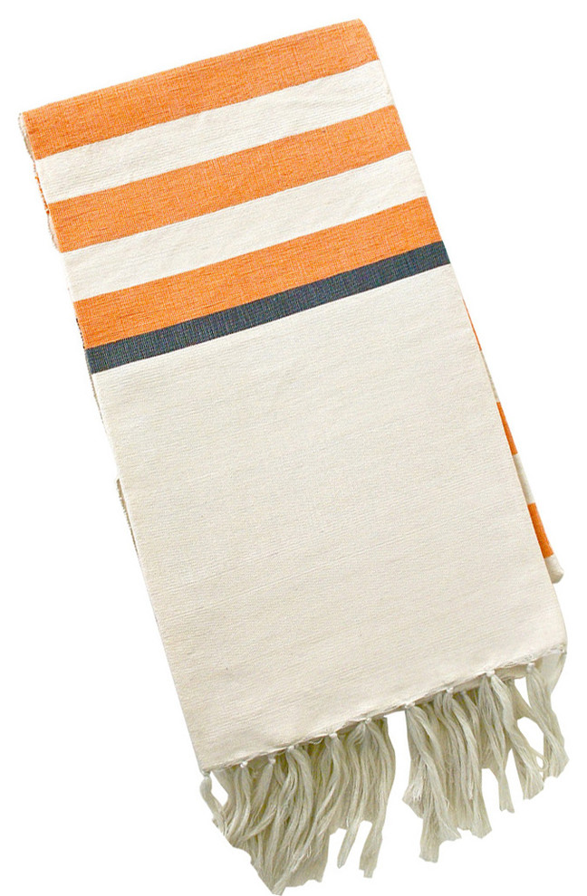 Barek Stripe Fouta Orange Towel