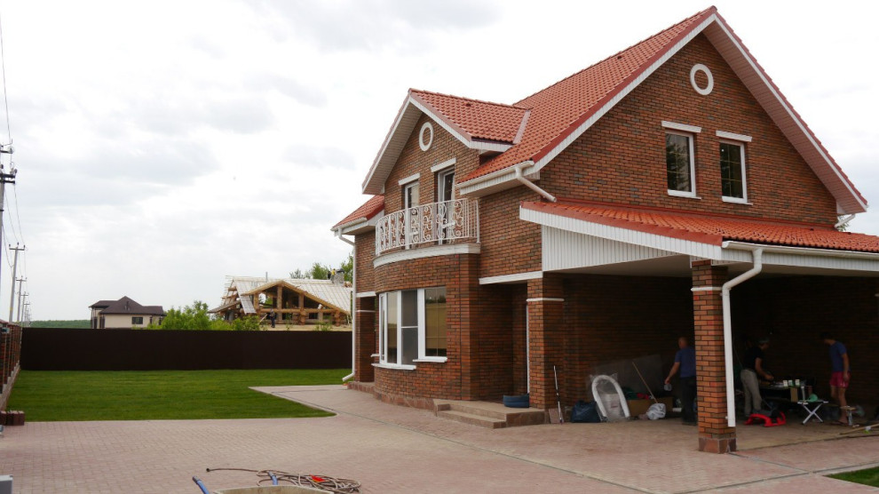 Строительство дома площадью 180 м2 из теплой керамики  и облицовочного кирпича