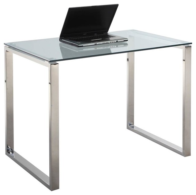 39 27 In Computer Desk Glass Top Contemporary Desks And
