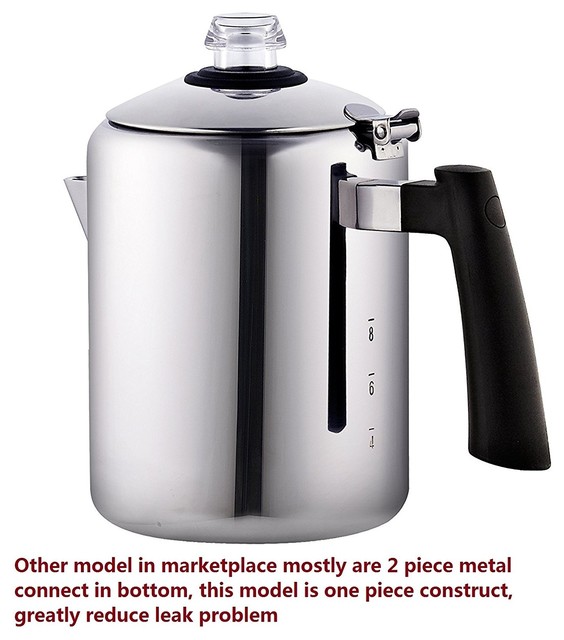 Cook N Home 8Cup Stainless Steel Stovetop Coffee Percolator