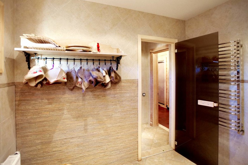 Баня в доме из клееного бруса