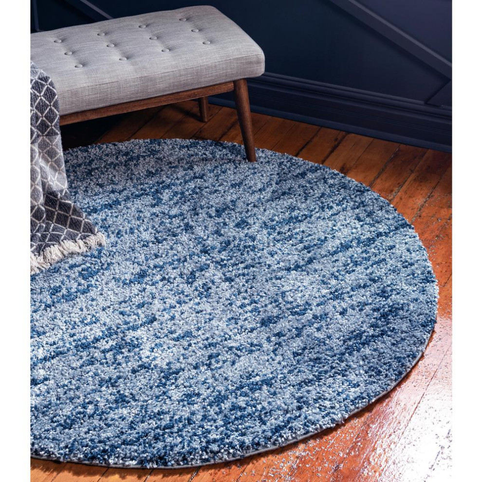 Unique Loom Misty Hygge Shag Rug, 3'3x3'3 Contemporary Area Rugs