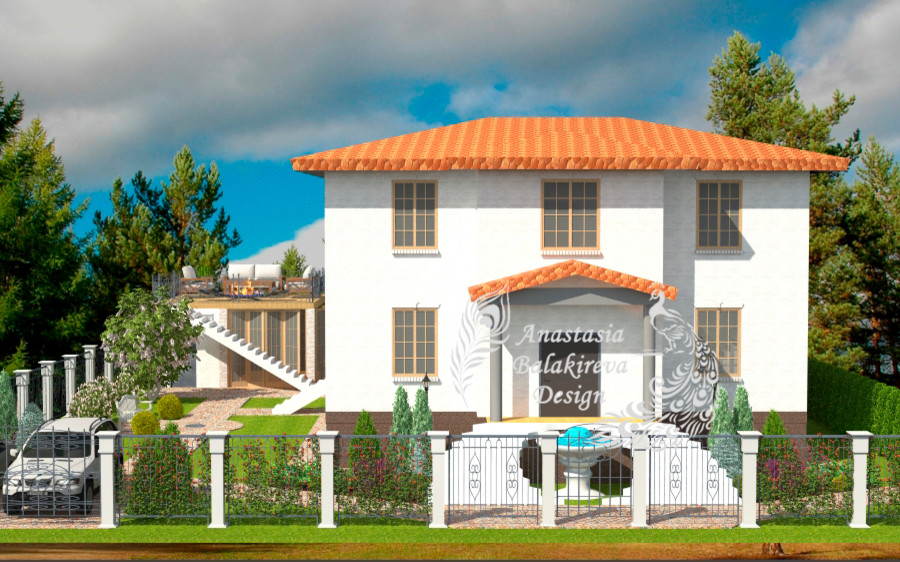 Ландшафтный дизайн загородного дома на Новорижском шоссе