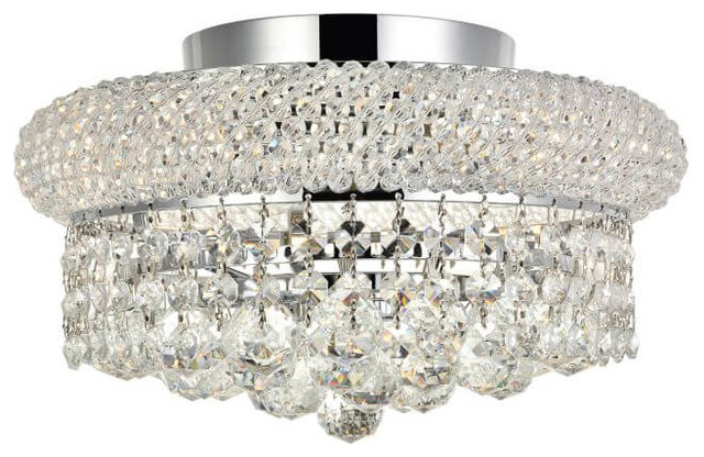 Empire 12 Wide 4 Light Transitional Round Small Flush Mount