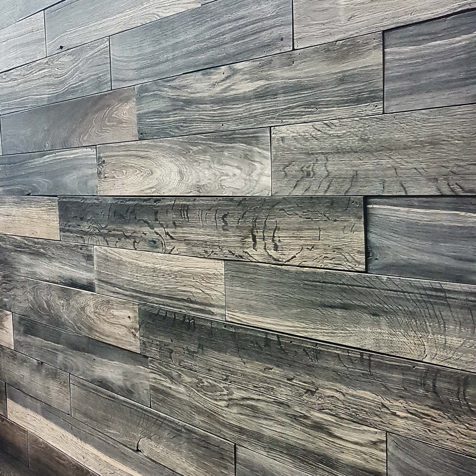 Деревянные панели (разноразмерные планки), массив мореного дуба