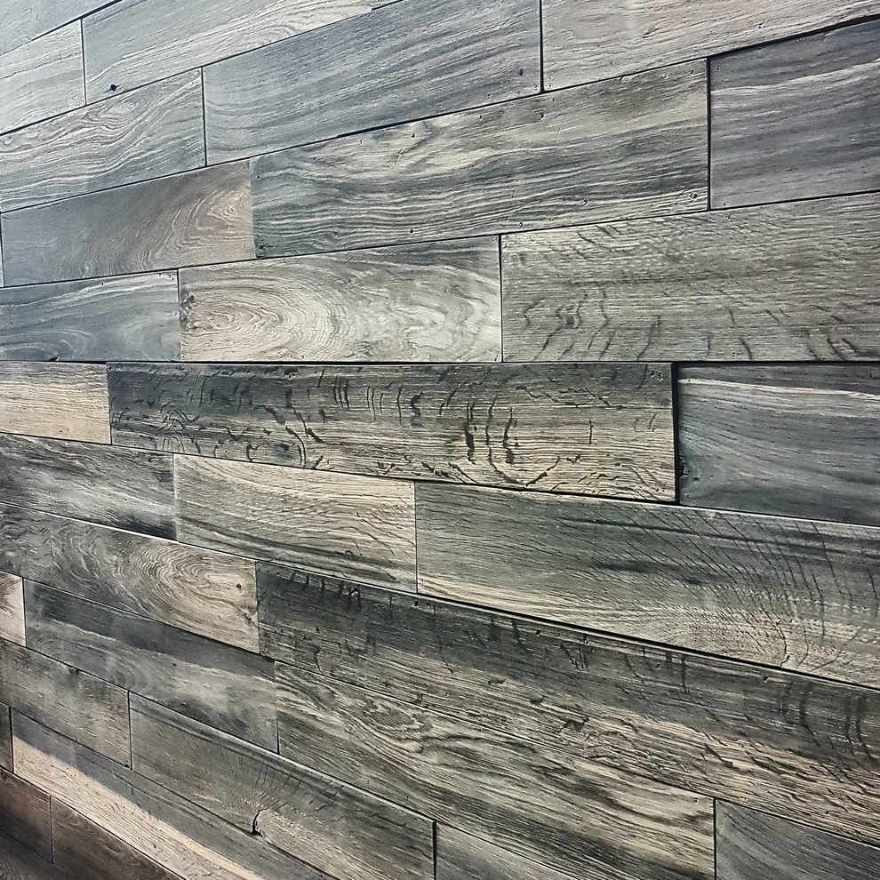 Деревянные панели (разноразмерные планки), массив мореного дуба