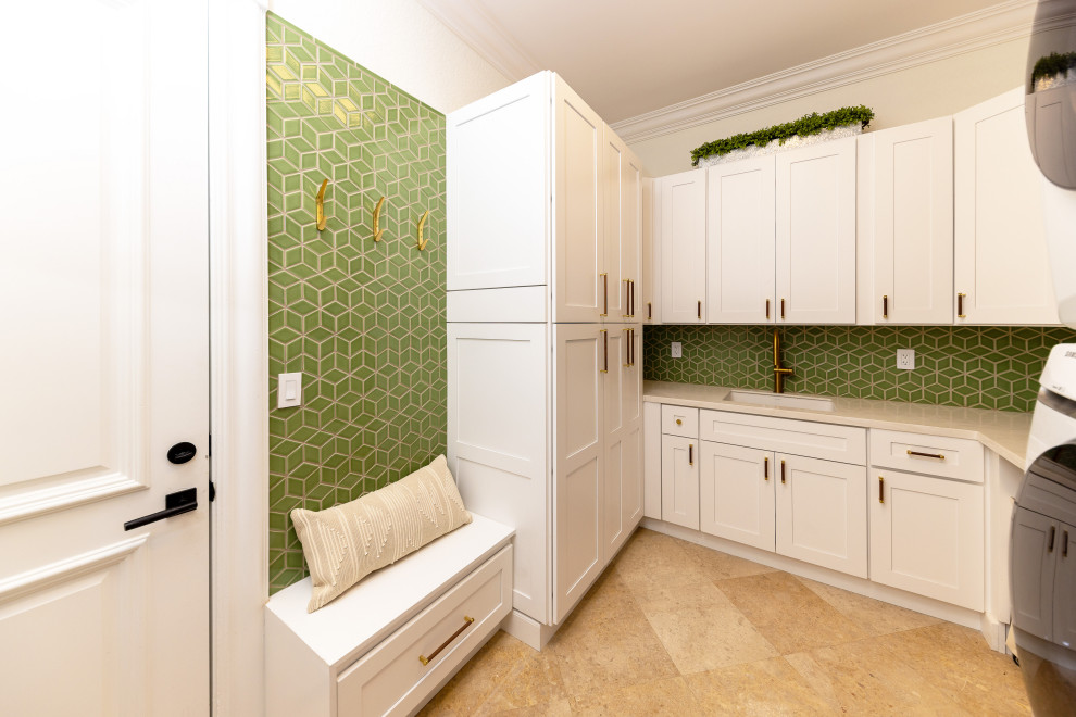 Inspiration for a transitional home design remodel in Miami