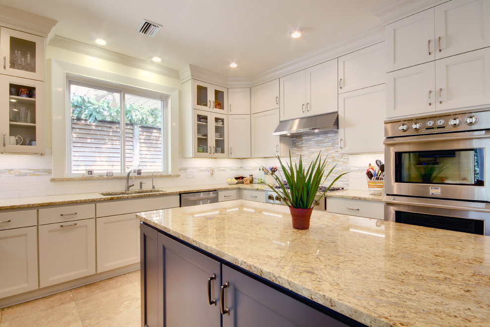 Inspiration for a transitional kitchen remodel in Miami