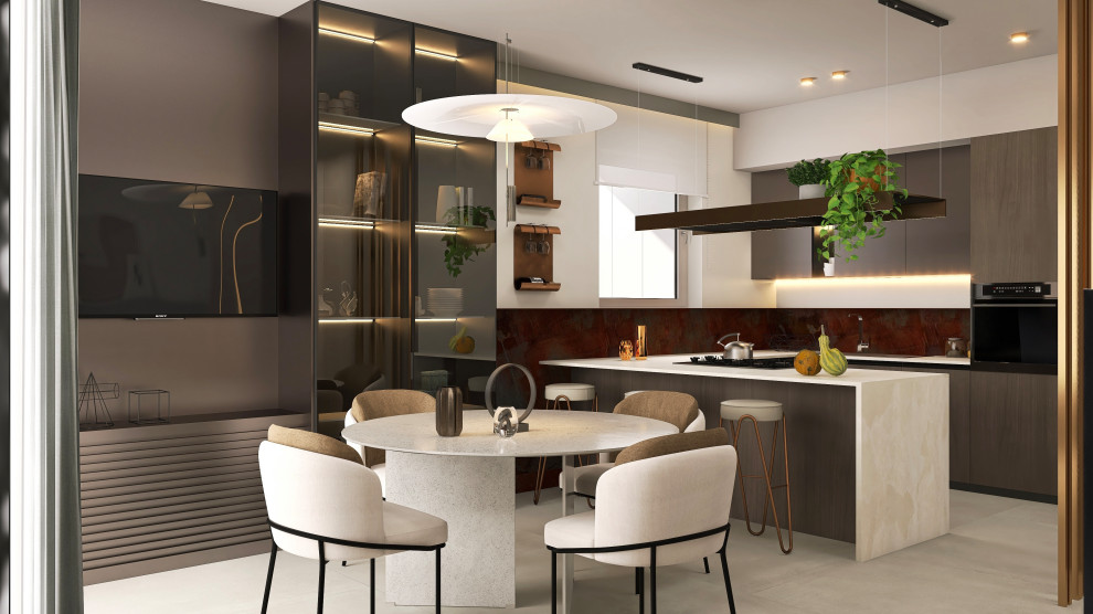 Photo of a contemporary kitchen in Naples.