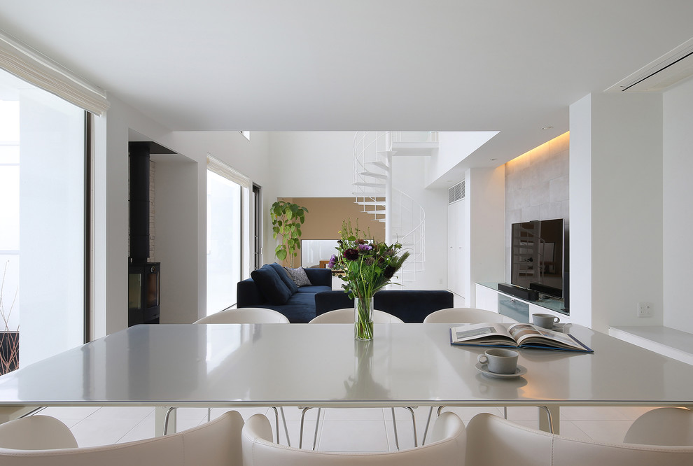 This is an example of a modern dining room.