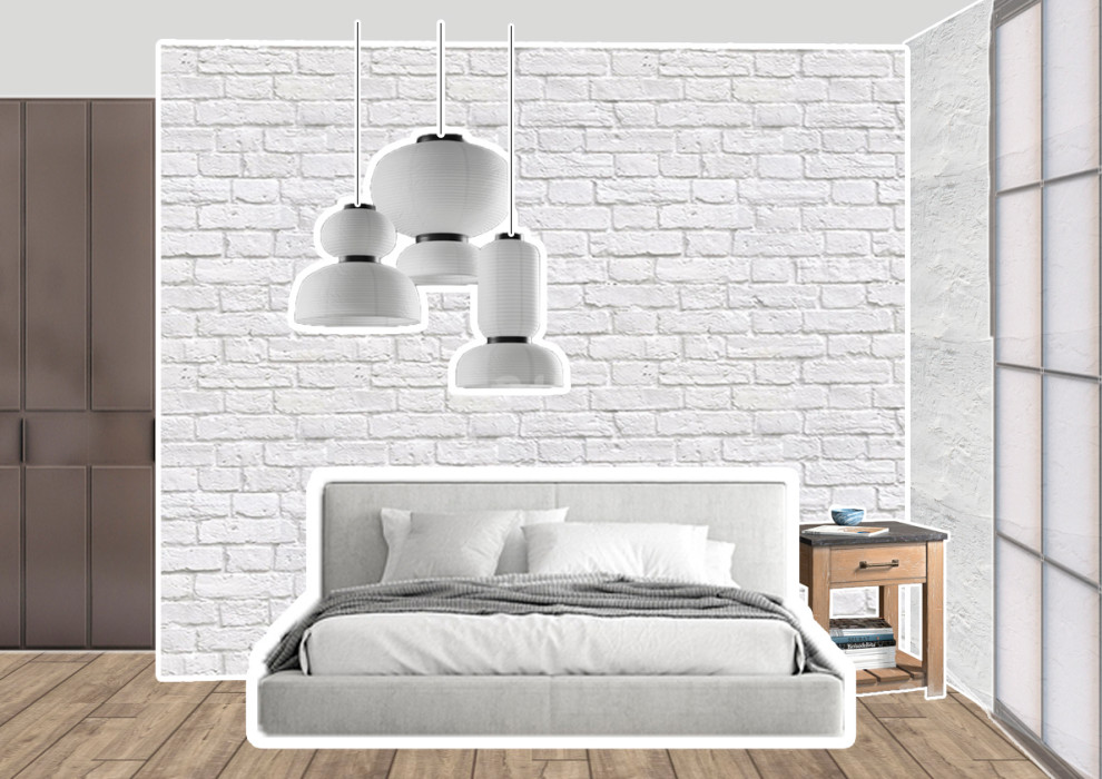 3D коллаж спальни