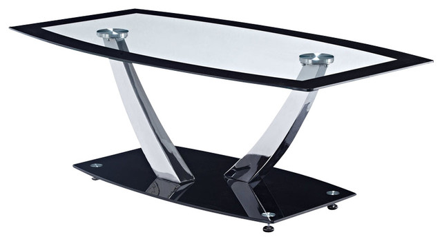 Global Furniture Usa T716 Rectangular Glass Coffee Table With