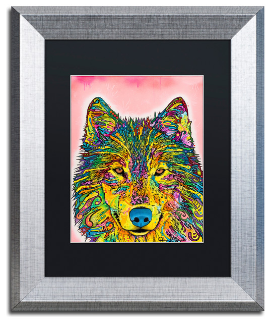 Dean Russo 'Wolf' Framed Art, 11x14, Black Mat, Black Mat, 11x14 ...