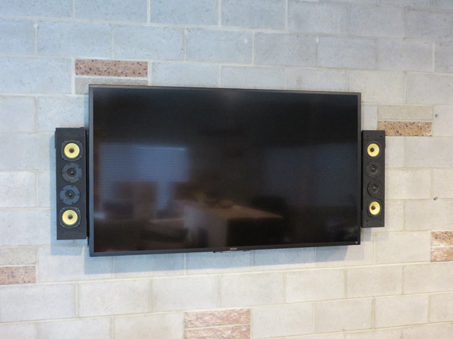 TV and speakers on brick wall? No problem!